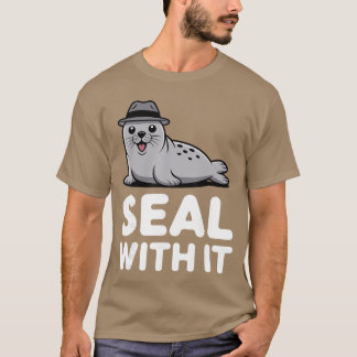 Camiseta Fato de Foca Fofo para Homens Mulheres Animal Mari