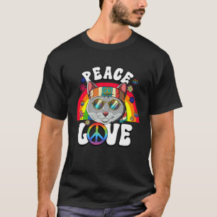 Camiseta Fato de Gata Hippie Paz Amor 60s 70s