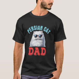 Camiseta Fato de Gato Persa Óculos de Sol de Gato Dia dos P
