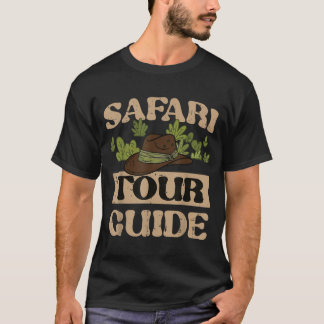 Camiseta Fato de Guia de Safari para Homens Selva Zoológico