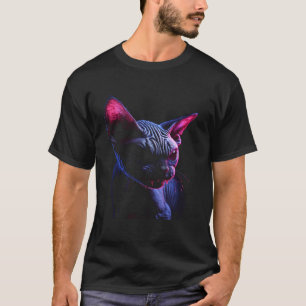 Camiseta Fato de Halloween de Gato Sphynx Engraçado Assusta