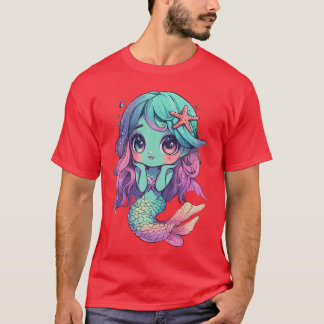 Camiseta Fato de Halloween de Sereia Zumbi Espantoso Golpe 