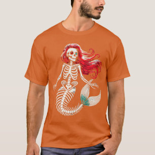 Camiseta Fato de Halloween de Sereia Zumbi Espeluznante Gol