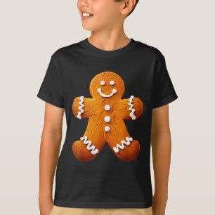 Camiseta Fato de Homem de Pão de Mel Engraçado Natal Hallow