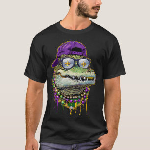 Camiseta Fato de Jacaré do Carnaval de Mardi Gras para Home