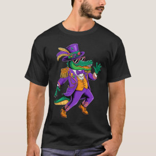 Camiseta Fato de jacaré do Mardi Gras Mardigator para homen