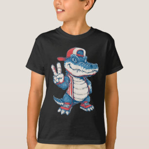 Camiseta Fato De Jacaré Sy Para Amantes De Desenhos E Bonés