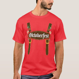 Camiseta Fato de Lederhosen do Oktoberfest Fofo Baviera Ale