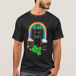 Camiseta Fato de Leprechaun do Dia de São Patrício de Gato