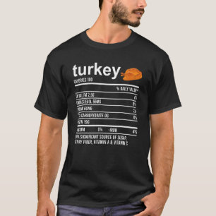Camiseta Fato de Nutrição da Turquia, Comida de Ação de Gra