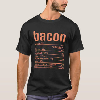 Camiseta Fato de Nutrição de Bacon de Natal de Ação de Graç