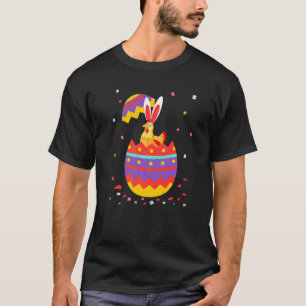 Camiseta Fato de Ovos Orelhas de Coelho Dia de Páscoa Gráfi