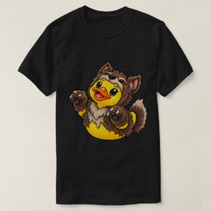 Camiseta Fato de Pato de Borracha de Lobisomem de Halloween
