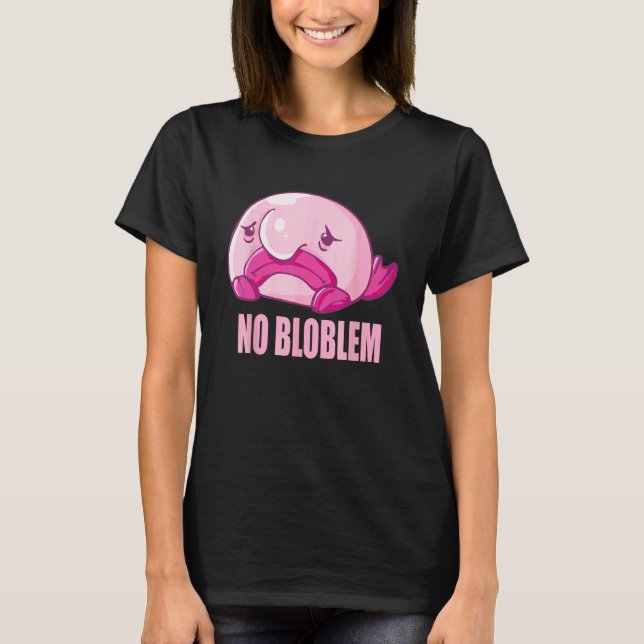 Camiseta Fato de peixe-blob - rosto de peixe blob feio - Bl (Frente)
