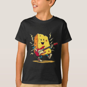 Camiseta Fato de Queijo de Guitarra Elétrica para Laticínio