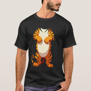Camiseta Fato de tigre Fato de animal tigre sem cabeça Carn