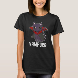 Camiseta Fato de Vampurr Gato Vampiro Drácula Halloween