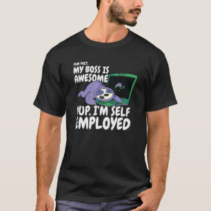 Camiseta Fato divertido Meu chefe é incrível. Sou um sorris