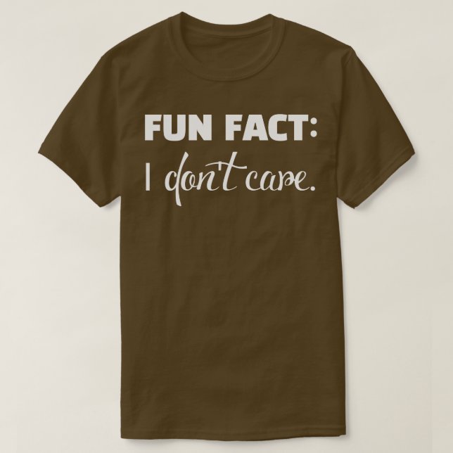 Camiseta FATO divertido não me importo (Frente do Design)