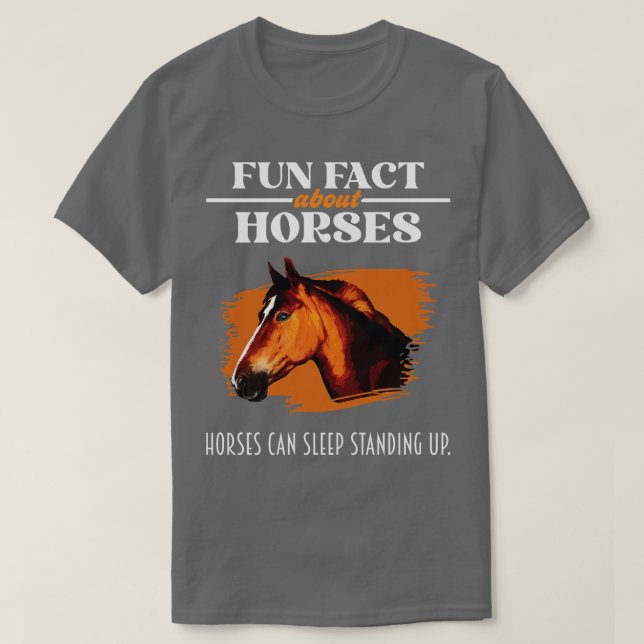 Camiseta Fato Divertido Sobre O Sobreloso De Cavalos (Frente do Design)