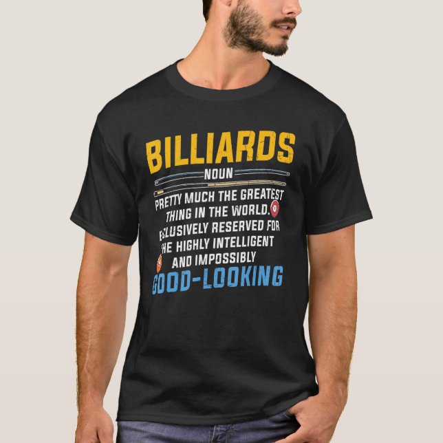 Camiseta Fato dos Bilhares do Jogador do Snooker da piscina (Frente)