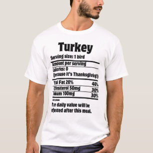 Camiseta Fato nutricional da Turquia.w