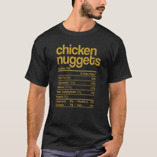Camiseta Fato Nutricional de Nuggets de Frango Dia de Ação