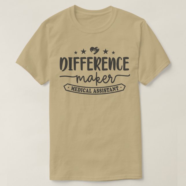 Camiseta Fator de diferença de assistente médico (Frente do Design)