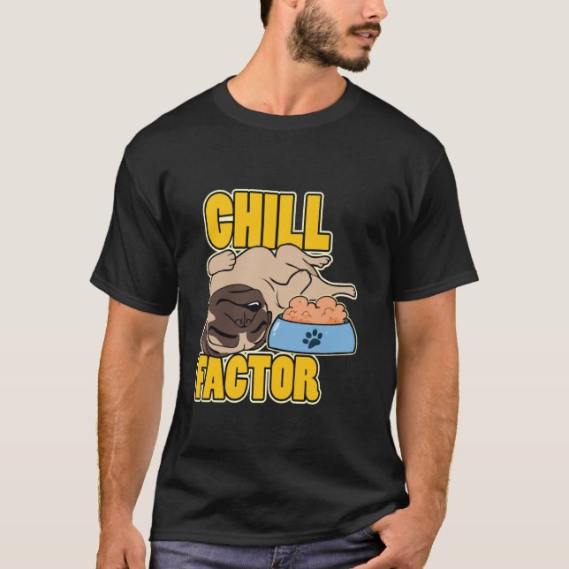 Camiseta Fator de Relaxamento Cachorrinho Fofo Dormindo Men (Frente)