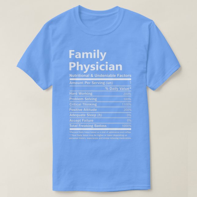 Camiseta Fator Nutricional e inegável para o médico da famí (Frente do Design)