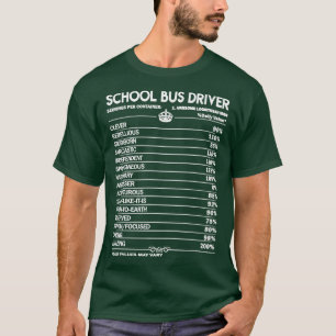 Camiseta Fatores Diários do Motorista de Ônibus Escolar 2 I