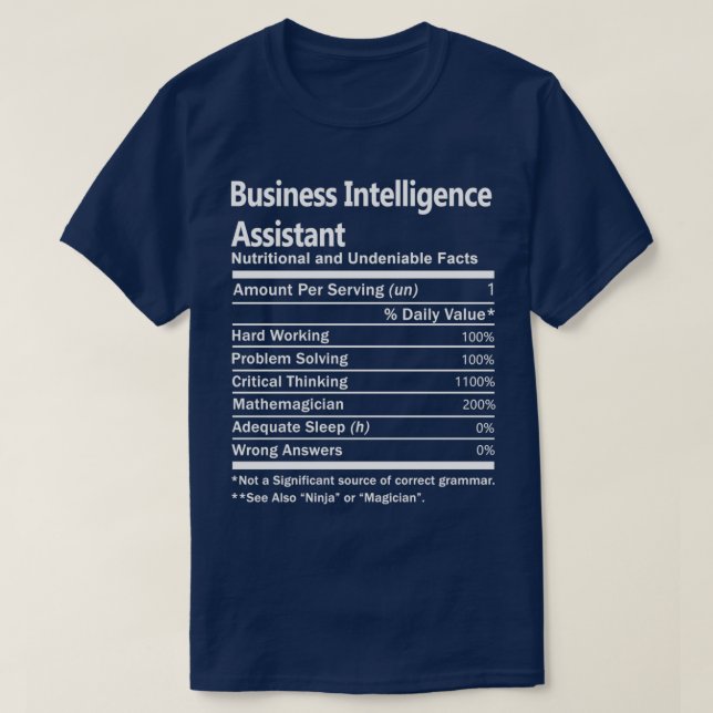 Camiseta Fatores Nutricionais do Assistente do Business Int (Frente do Design)