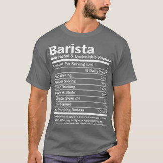 Camiseta Fatores Nutricionais E Inegáveis Da Barista Oferec