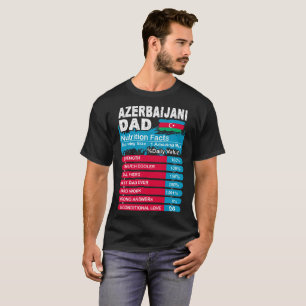 Camiseta Fatos azerbaijanos da nutrição do pai que servem