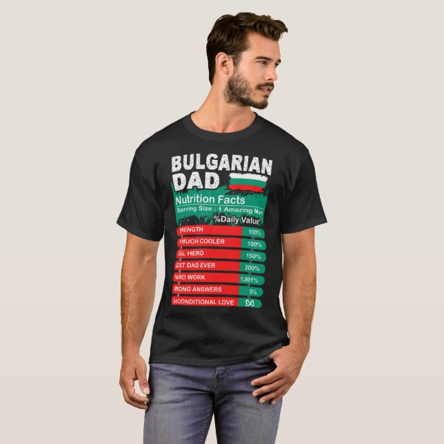 Camiseta Fatos búlgaros da nutrição do pai que servem o (Frente Completa)