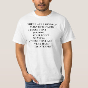 Camiseta fatos científicos