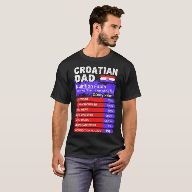 Camiseta Fatos croatas da nutrição do pai que servem o (Frente Completa)