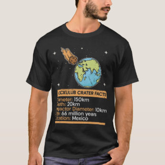 Camiseta Fatos da Cratera Chicxulub - Astronomia Espacial A