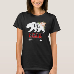 Camiseta Fatos Da Família Floral Bear Correspondente Titi B