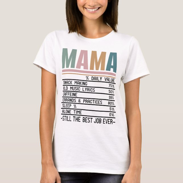 Camiseta Fatos de Nutrição da Mamã (Frente)