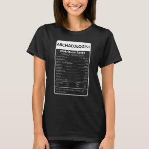 Camiseta Fatos de Nutrição de Arqueólogo Gráfico Sarcástico