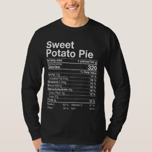 Camiseta Fatos De Nutrição De Batata Doce No Dia De Ação De