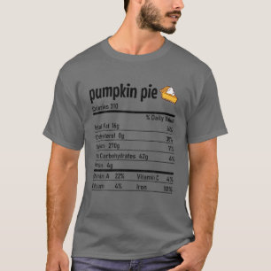 Camiseta Fatos de Nutrição de Comida de Abóbora no Ação de 