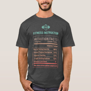 Camiseta Fatos de Nutrição de Instrutor de Fitness Engraçad