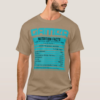 Camiseta Fatos de Nutrição de Jogador Presente Engraçado pa