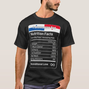 Camiseta Fatos de Nutrição de Pais panamenhos