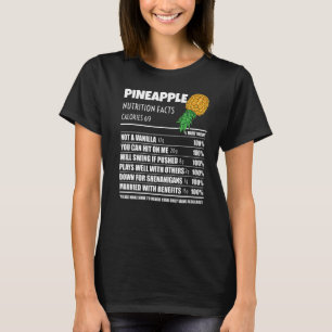 Camiseta Fatos de nutrição do ananás do ananás, de cabeça p