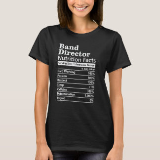 Camiseta Fatos de Nutrição do Diretor de Banda Engraçado Ap