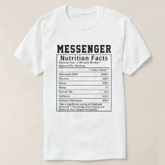 Camiseta Fatos de Nutrição do Messenger Engraçado Funcionar