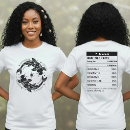 Camiseta Fatos de Nutrição do Signo de Peixes Astrologia